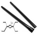 Wiltec pied de support pour bo�te aux lettres design style am�ricain 190 x 190 x 1430 mm couleur noire ...