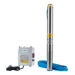 Wiltec pompe pour puits profonds 4 550 w avec un d�bit de 6000 l / h une profondeur dimmersion max. de ...