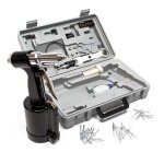 Wiltec riveteuse pneumatique ? 285 x 100 x 165 mm ? pour rivets aveugles 24 - 48 mm ? avec embouts et ...