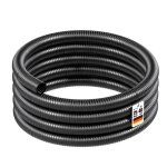 Wiltec tuyau daspiration noir ? 25 m / � 40 mm (1 1 / 2) / 270 g / m ? avec spirale de renforcement ? ...