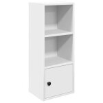 ?winter saletop armoire �tag�re magazine blanc - biblioth�que blanc 31x24x77cm - bois ding�nierie pro19223 ...