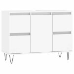 ?winter saletop meuble de lavabo de salle de bain blanc - armoire de salle de bain blanc 80x33x60cm - ...