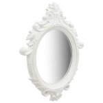 ?winter saletop miroir mural magnifique blanc - miroir mural style ch�teau 56x76cm blanc pro94769