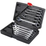 Wiss 12pcs malette jeu combin cl mixtes a cliquet 8 - 19mm mtrique dent cl plate - molette rversible ...