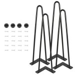 Wiss 4pcs 50cm pieds de table basse rehaussement des meubles diy pied métal Wiss 4pcs 50cm pieds de table basse rehaussement des meubles diy pied métal