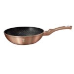 Wok 28cm cuivre metal rev�tement marbre - aluminium turbo induction