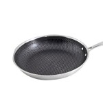 Wok 32cm - cheffinger - nid dabeille - inox 18 / 10 - poign�e longue - anti rayures