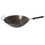 Wok en inox tous feux 33cm noir