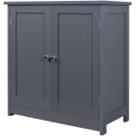 Woltu meuble sous lavabo de salle de bain en mdf - meuble de rangement - 60x60x30cm - gris