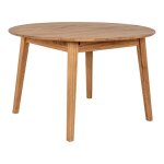Woody - table de repas 4 � 6 personnes en ch�ne clair avec rallonge papillon int�gr�e