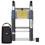 Worhan echelle 5m tlescopique aluminium anodis modulable pliable polyvalente escabeau solide 500cm ...