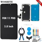 �cran complet iphone 11 pro - woshite - 58 - lcd - vitre tactile - ch�ssis noir