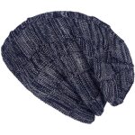 Wowa® hommes bonnets slouch beanie crâne tricoter grand ski hiver chapeaux - bleu marine Wowa® hommes bonnets slouch beanie crâne tricoter grand ski hiver chapeaux - bleu marine