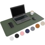 Wurk - sous - main cuir vert [80x40 cm] - tapis de souris - lgance naturelle - grand sous main xl - ...