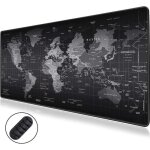 Wurk - sous - main monde [90x40 cm] - tapis de souris - noir lgant - grand sous main xl - accessoire ...