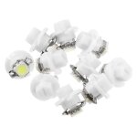 X autohaux 10pcs dc 12v t5 5050 led ampoule tableau bord lumi�re blanche pour voiture