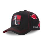 Capslab casquette trucker naruto itachi uchiwa homme - baseball - noir rouge - visire arrondie