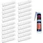 X10m pics anti pigeons nuisipic2 et 1 colle transparente 310ml