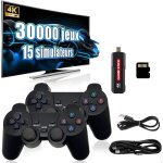 X2 plus console de jeu r�tro?2 manettes sans fil 24 ghz128 go plus de 30 000 jeux classiquessortie hdmi ...