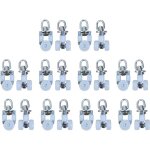 X20 galets de coulissement rideaux - roulettes tringle � glisseurs blanc