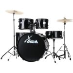 Xdrum rookie 22 fusion batterie compl�te noir incl. ecole + dvd