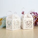 Xichao - 100pcs boîte à dragées contenant dragées ballotin en papier pour marriage / baptême / anniversaire ... Xichao - 100pcs boîte à dragées contenant dragées ballotin en papier pour marriage / baptême / anniversaire ...