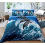 Xingfu - housse de couette 200x200 + 2 x taie doreiller 65x65cm - microfibre parure de lit adulte - vagues ...