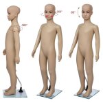 Xixi mannequin de vitrine en pe cologique enfant a 110 cm beige