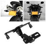 Xixiyan support de plaque dimmatriculation tlescopique rglable avec lumire led pour moto