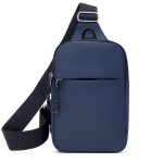 Xjydncg sacoche homme bandouliere sac de poitrine - homme femme - tissu oxford - bleu fonc�