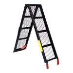Wiltec rampe de chargement pliable 2030 x 282 x 44 mm ? capacit� de charge max. 340 kg ? profil � grille ...