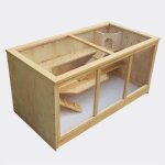 Wiltec clapier xxl ? 115 x 60 x 58 cm ? 2 tages ? bois sapin ? avec e