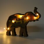 Xxu statue dlphant en bois de buis de haute qualit pour la dcoration de bureau table  manger (avec ...