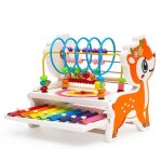 Xylophone en bois 3 en 1 instruments de musique - abacus - jouets pour enfants support de comptage - ...