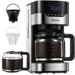 Yabano cafetire filtre cafetire electrique programmable  12 tasses(1. 5l) avec cran tactile fonction ...