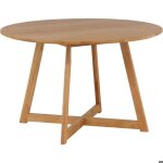 Yadikon table de salle � manger �120cm extenstible avec plateaux suppl�mentaires ch�ne d�cor.