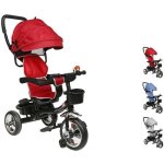 Rouge - tricycle evolutif : 4 en 1 avec housse de pluie + roues silencieuses + anti - pincement + panier ...