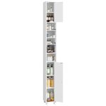 Yaheetech armoire de salle de bain haute �troite colonne avec �tag�re r�glable meuble de rangement compact ...