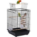Yaheetech cage  oiseaux 40 x 40 x 58 cm cage pour perruche canari calopsitte corde de jouet ouverture ...