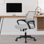 Yaheetech chaise de bureau  roulettes fauteuil de bureau ordinateur en maille inclinable pivotant hauteur ...