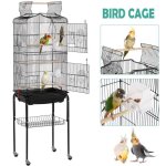 Yaheetech grande volière pour oiseaux cage à roulettes canaries perroquet perruches canaris avec 4 mangeoires ... Yaheetech grande volière pour oiseaux cage à roulettes canaries perroquet perruches canaris avec 4 mangeoires ...