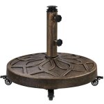 Yaheetech pied de parasol 21 kg pour ext�rieur base de parasol lourde avec roulettes auto - lest�e style ...