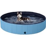 Piscine pour chien pliable xl - yaheetech - bleu - antid�rapant