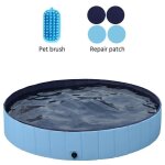 Yaheetech piscine pour chien pliable xxl 160 x 30 cm baignoire baignade portable bain animal ext�rieur ...