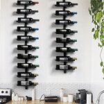 Yaheetech porte bouteille mural mtalique casier tagre  vin pour 10 bouteilles cave resto maison 126cm ...