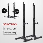 Yaheetech repose haltère réglable charge max. 200 kg 14 niveaux repose barre musculation longs à disques ... Yaheetech repose haltère réglable charge max. 200 kg 14 niveaux repose barre musculation longs à disques ...