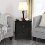 Yaheetech table de chevet une table de nuit avec 2 tiroirs de rangement table dappoint baroque en bois ... Yaheetech table de chevet une table de nuit avec 2 tiroirs de rangement table dappoint baroque en bois ...