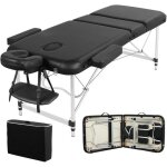 Yaheetech table de massage pliante lit de massage en 3 aluminium professionnel portable table canap ...