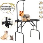 Yaheetech table de toilettage pliante pour chien chiot avec sangle surface antidérapante 805 × 46 × 76 ... Yaheetech table de toilettage pliante pour chien chiot avec sangle surface antidérapante 805 × 46 × 76 ...