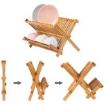 Yalurui + �gouttoir vaisselle pliable en bambou pour la cuisine rangement et seche vaisselle 42 * 26. ...